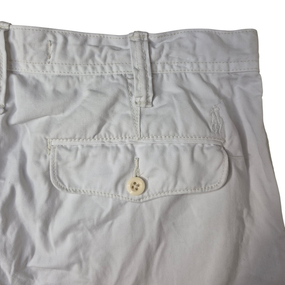 Polo‎ Ralph Lauren Shorts Mens 33 White Chino Drawstring Twill Pony Preppy